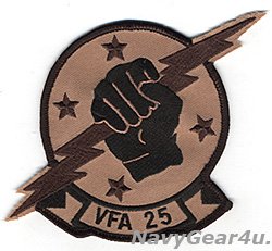 画像1: VFA-25 FIST OF THE FLEET部隊パッチ（4スター/デザート）