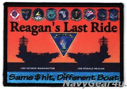 画像1: CVW-5/CVN-76/CVN-73 "Reagan's Last Ride"空母交替/太平洋クルーズ2024記念パッチ（往路Ver./ベルクロ有無）