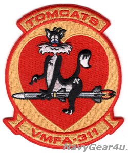 画像1: VMFA-311 TOMCATS 部隊パッチ（ベルクロ有無）