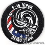 USAF ACC F-16 VIPER DEMO TEAMパッチ（NEWブラックVer./ベルクロ付き）