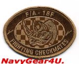 VFA-211 FIGHTING CHECKMATES RHINOショルダーパッチ（デザート）