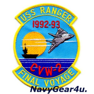 画像: VF-1 WOLFPACK CVW-2/CV-61 RANGERファイナルクルーズ1992-93記念パッチ