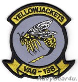 画像: VAQ-138 YELLOW JACKETS部隊パッチ(ベルクロ有無）