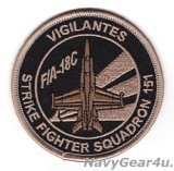 画像: VFA-151 VIGILANTES F/A-18Cショルダーバレットパッチ（デザート/ベルクロ有無）