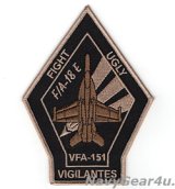 画像: VFA-151 VIGILANTES F/A-18Eショルダーパッチ（デザート/ベルクロ有無）