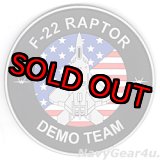 画像: USAF ACC F-22 RAPTOR DEMO TEAMパッチ（PVCラバーパッチ/ベルクロ付き）