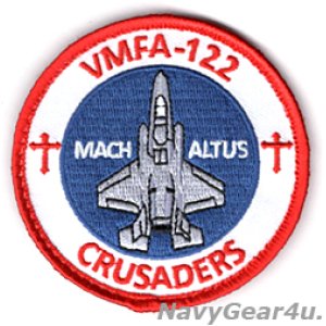 画像: VMFA-122 THE FLYING LEATHERNECKS " CRUSADERS"F-35Bショルダーバレットパッチ（ベルクロ付き）