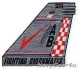 画像: VFA-211 FIGHTING CHECKMATES F/A-18E AB211 垂直尾翼パッチ