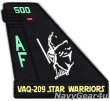 画像1: VAQ-209 STAR WARRIORS AF500 CAGバード垂直尾翼PVCパッチ（ベルクロ付き）