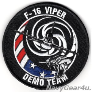 画像: USAF ACC F-16 VIPER DEMO TEAMパッチ（NEWブラックVer./ベルクロ付き）