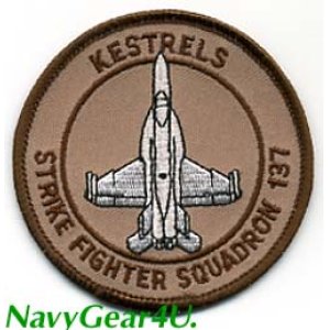 画像: VFA-137 KESTRELS F/A-18Eショルダーバレットパッチ（デザート）