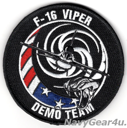 画像1: USAF ACC F-16 VIPER DEMO TEAMパッチ（NEWブラックVer./ベルクロ付き）