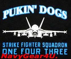 画像: VFA-143 PUKIN' DOGS部隊オフィシャル・ヒストリーT-シャツ